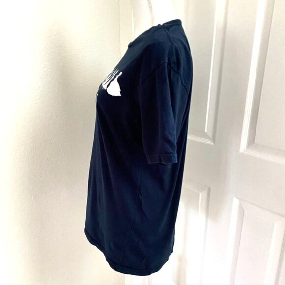 Unbranded Basic Navy Blue T-Shirt #Squadgoals Princesses Size Large Preowned B9 - Picture 3 of 6